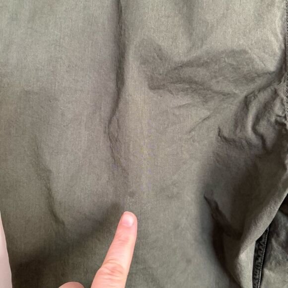 COS Pants Womens Sz 14 Army Green High Rise Tapered Straight Leg Utility Cotton - Picture 7 of 14